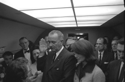 Swearing in of Lyndon B. Johnson as President