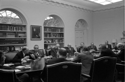 Pres. Lyndon B. Johnson meets with foreign policy advisors The Wise Men
