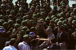 President Lyndon B. Johnson's visit to Cam Ranh Bay, South Vietnam